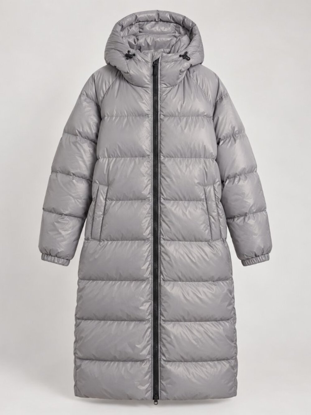 Quince Responsible Down Long Puffer Jacket Feather Grey Size L NWT
